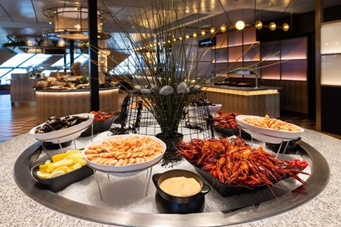 The buffet on a Viking Line ferry