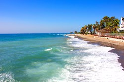 A view of the beach in San Pedro de Alcantara