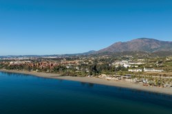 A view to the beach at the Padron river in Estepona