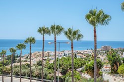 Panoramic view of La Cala de Mijas and the Mediterranean Sea